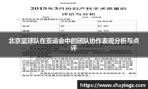 北京篮球队在亚运会中的团队协作表现分析与点评
